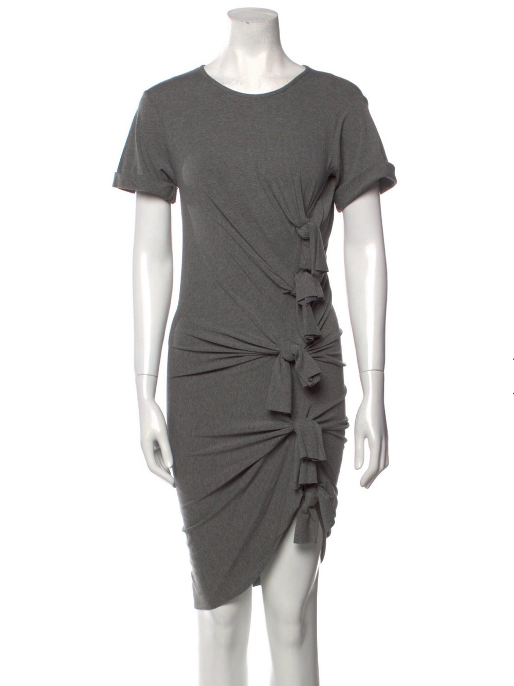 Designer Gryphon Asymmetrical Ruched Mini Dress XS